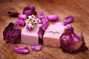 Sabonetes artesanais coloridos