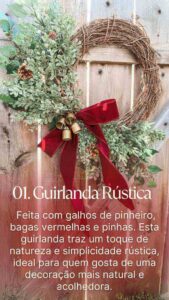Imagem mostrando um modelo de Guirlanda Rústica