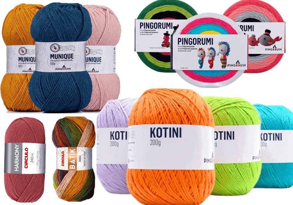 linhas acrílicas para amigurumi